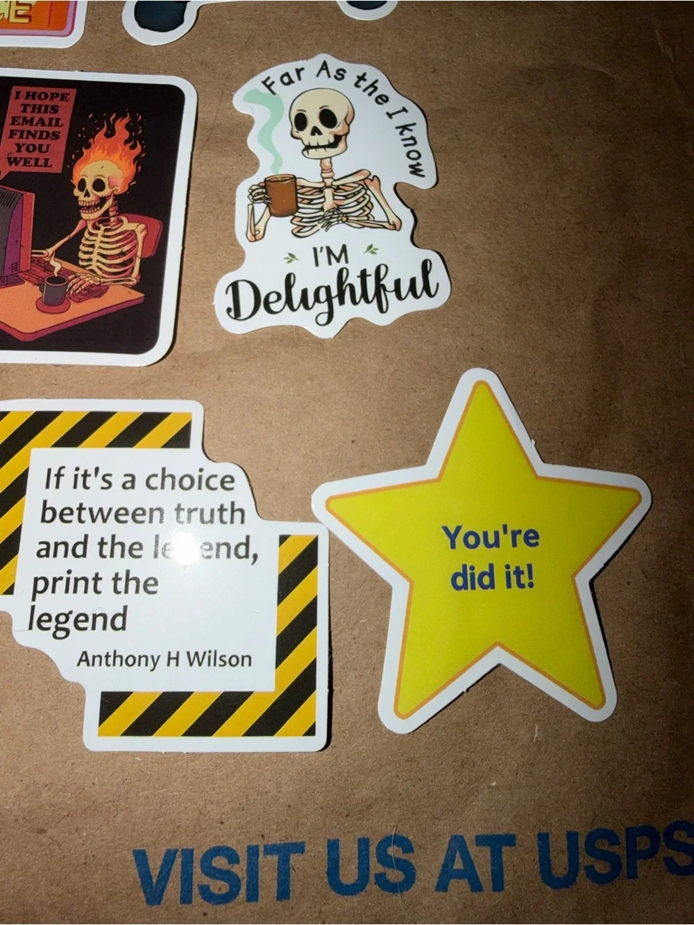 Funny stickers set of 10